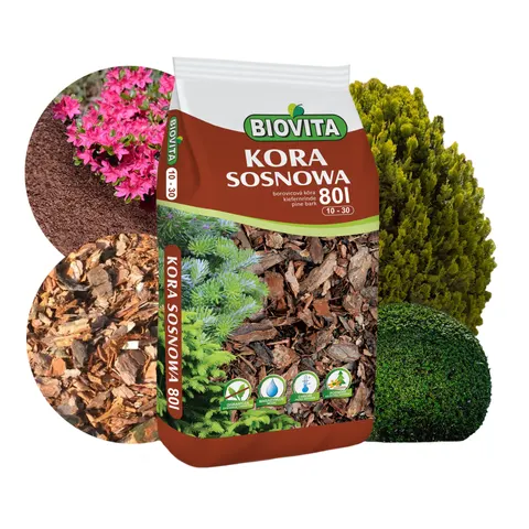 Kora sosnowa, mielona 10-30mm – paleta 45 x80 litrów Biovita