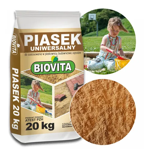 Piasek Do Piaskownicy i Piaskowania – 20 kg Biovita