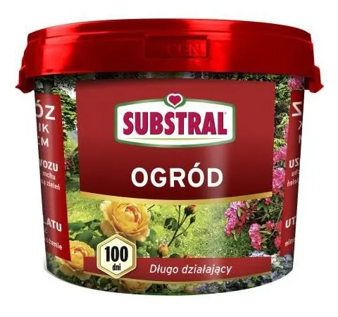 Nawóz do róż i ogrodu 100 dni 5kg SUBSTRAL długo działający, duża wydajność, kwiaty ozdobne, bogaty w mikroelementy