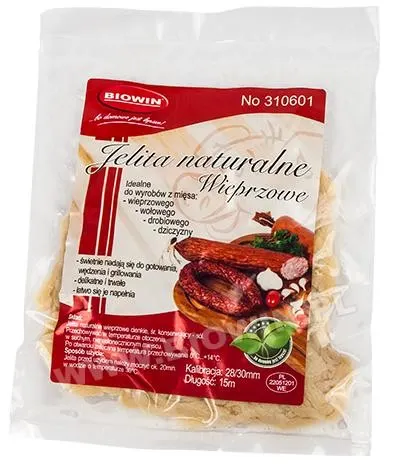 Jelita naturalne wieprzowe kal28/30mm 15m BIOWIN