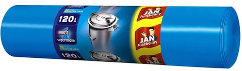 Worki na śmieci LD niebieskie 120L 25 szt. JAN NIEZBĘNY