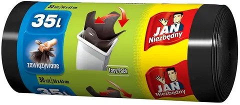 Worki na śmieci EASY PACK czarne 35L 30 szt. JAN NIEZBĘDNY
