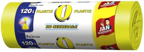 Worki do segregacji plastiku 120L 10 szt. JAN NIEZBĘDNY
