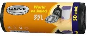 Worki na śmieci czarne 35L 50 szt. GROSIK