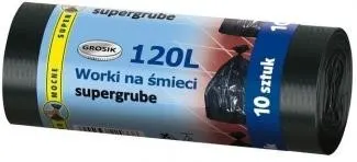 Worki na śmieci czarne 120L 10 szt. GROSIK