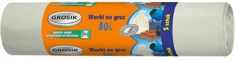 Worki na gruz, popiół 80L 5szt. GROSIK