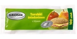 Torebki śniadaniowe foliowe 17x24cm 100szt. GROSIK