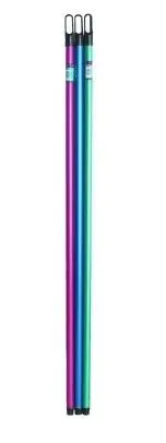 Kij plastikowy z gwintem mix kolor 110cm