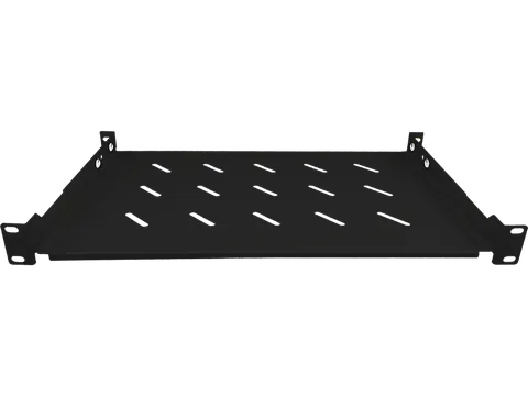 Półka stała 19" 1U głęb.280mm kolor czarny, 2 punkty mocowania