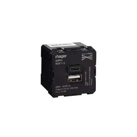 lumina /gallery Ładowarka USB A+C 3A mechanizm 2M