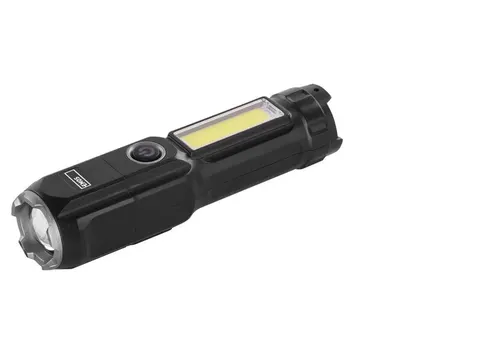 Latarka ŁADOWALNA led+cob LED 150lm 1200m Ah box