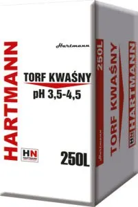 Torf kwaśny 0-20mm pH 3,5-4,5 250L Hartmann