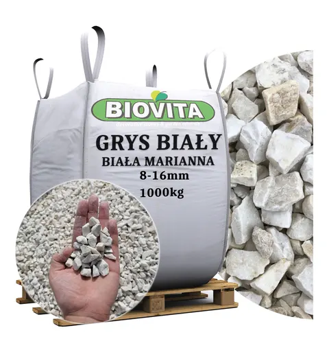 BIG BAG Grys biały marmurowy (Biała Marianna) 8-16 mm 1000kg TONA