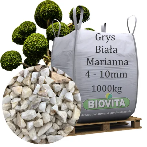 BIG BAG Grys biały marmurowy (Biała Marianna) 4-10mm 1000kg TONA