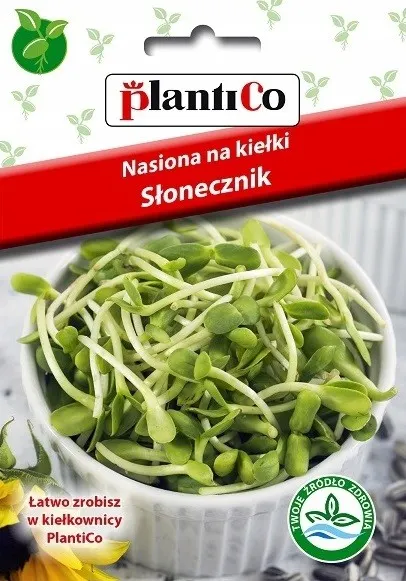Nasiona na kiełki - Słonecznik 40g PlantiCo