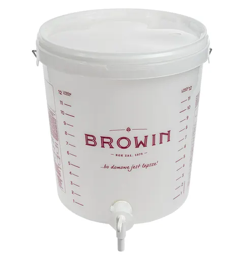 BRO POJEMNIK FERMENTACYJNY 15L + kran+ pokrywa