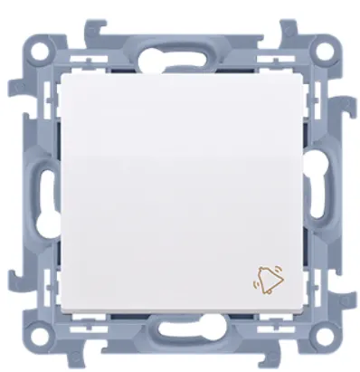 SIMON 10 Przycisk dzwonek 10A 250V, moduł, zaciski szybkozłączki, biały; CD1C.01/11