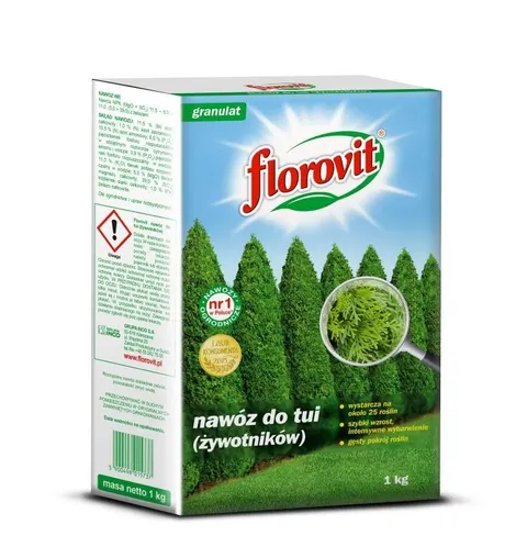 Florovit nawóz do tui (żywotników) karton 1kg