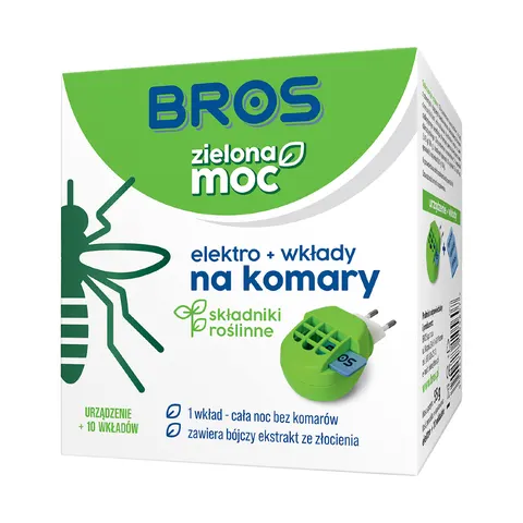 Zielona Moc ELEKTRO + wkłady na komary 10 szt. BROS