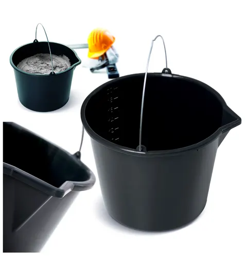 Wiadro budowlane Bucket Z LEJKIEM 20L czarne Prosperplast