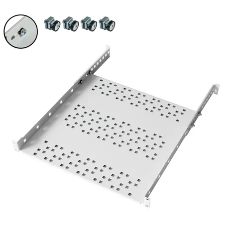 Półka 19'' 1U x 500 mm RAL 7035