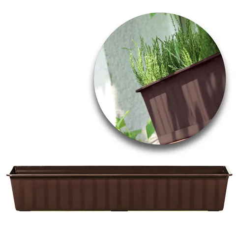 Skrzynka balkonowa Agro 70 cm brąz PROSPERPLAST
