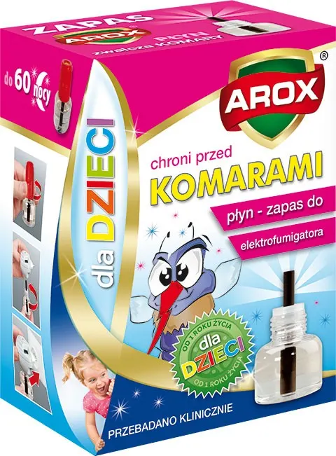 Płyn zapasowy do elektrofumigatora dla dzieci 45ml AROX