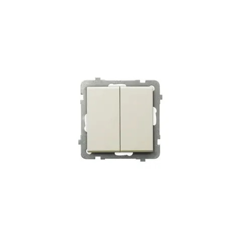 SONATA łącznik dwugrupowy świecznikowy ecru; ŁP-2R/m/27, OSPEL