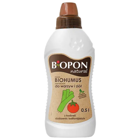 Nawóz Typu Biohumus Polecany Do Warzyw i Ziół Płyn 0,5l BIOPON NATURAL