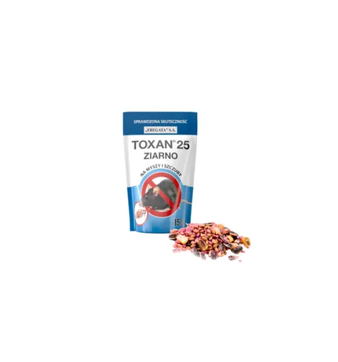 Toxan 25 Ziarno 150g FREGATA trutka na myszy i szczury, bromadiolon, do użytku wewnątrz i wokół budynków