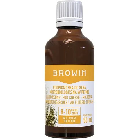 Podpuszczka do serów mikrobiologiczna w płynie 50 ml BROWIN
