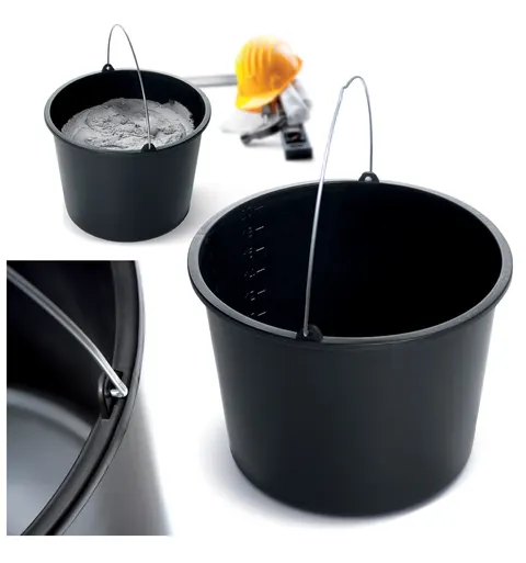 Wiadro budowlane Bucket 20 L czarny PROSPERPLAST