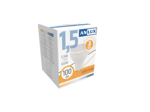 żarówka Led Gu10 1,5w 230v Zimna Biała 3 Lata Gw. Anlux