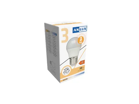 żarówka Led Kulka 3w E27 230v Ciepła Biała 3 Lata Gw. Anlux