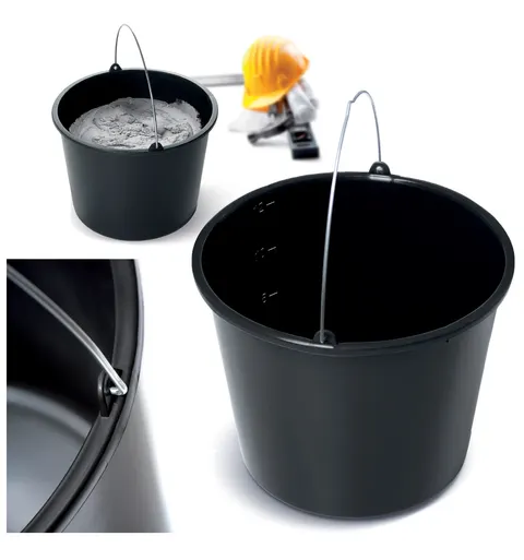 Wiadro budowlane Bucket 12 L czarny PROSPERPLAST