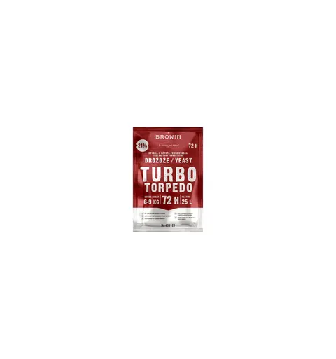 Drożdże gorzelnicze Turbo Torpedo 72h, 21% BROWIN 120g