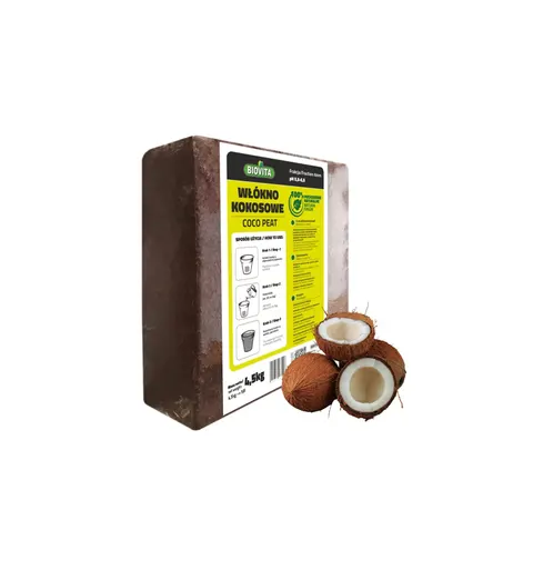 Biovita włókno kokosowe coco peat 6mm brykiet 4,5kg 63L