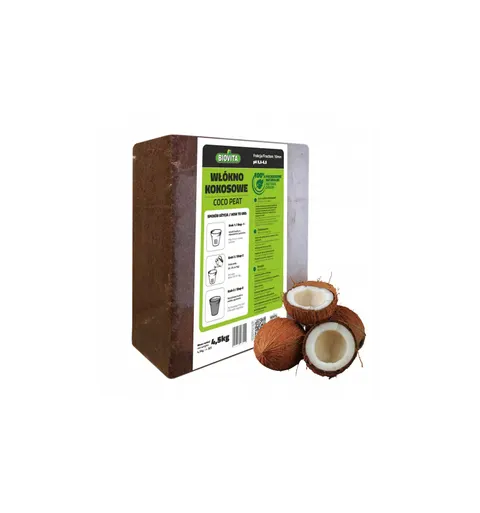 Biovita włókno kokosowe coco peat 10mm brykiet 4,5kg 63L