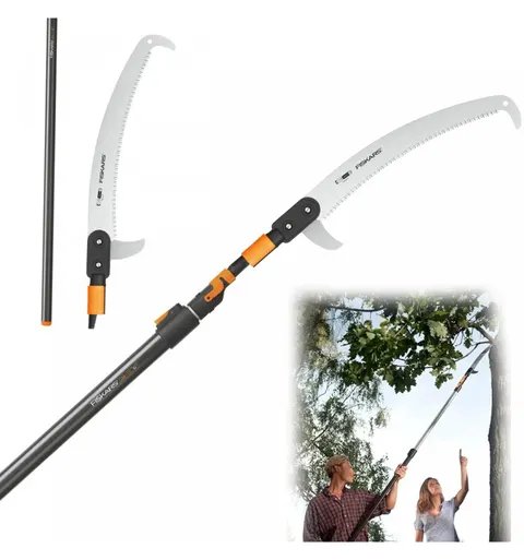 FISKARS Piła z hakiem + Trzonek teleskopowy QuikFit™
