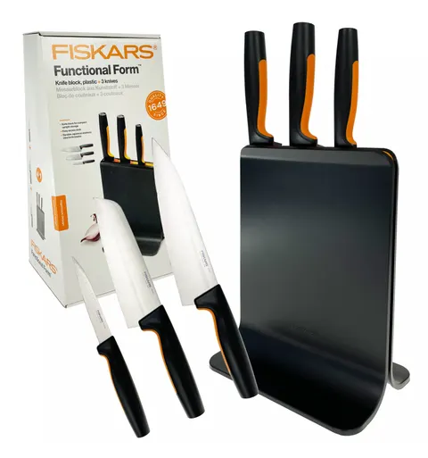FISKARS Zestaw 3 noży w plastikowym bloku Functional Form™