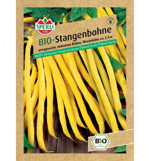 BIO fasola tyczkowa 'Neckargold' Nasiona PREMIUM Sperli