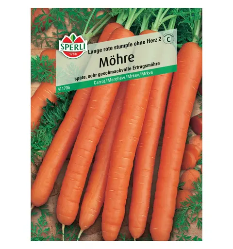 Marchew 'Lange rote stumpfe ohne Herz 2' Nasiona PREMIUM Sperli