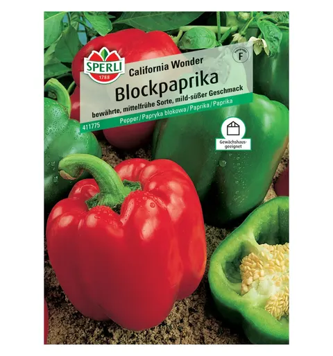 Papryka blokowa 'California Wonder' Nasiona PREMIUM Sperli