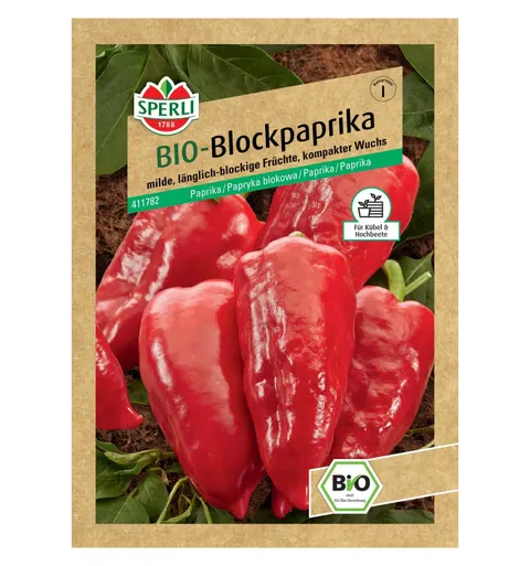 BIO papryka blokowa 'Jubilandska' Nasiona PREMIUM Sperli