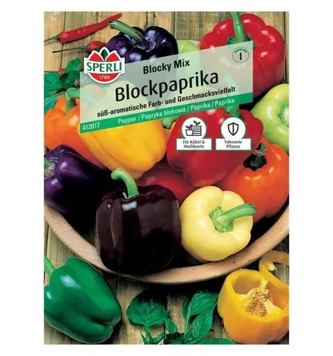 Papryka blokowa 'Blocky Mix' Nasiona PREMIUM Sperli