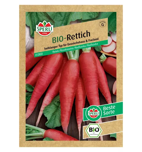 BIO rzodkiew 'Ostergruß rosa 2/Frühlingsgruß' Nasiona PREMIUM Sperli