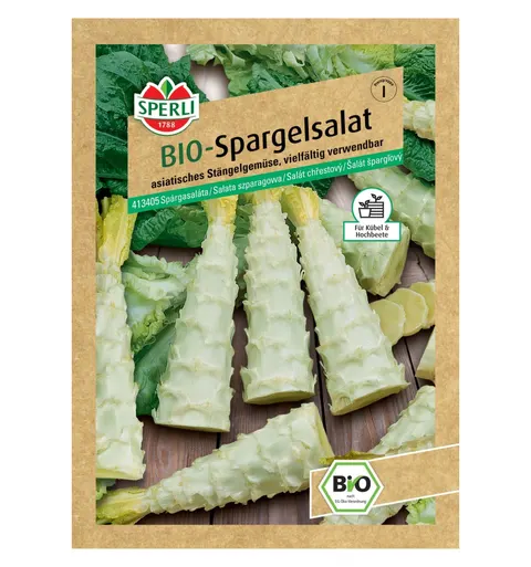 BIO sałata szparagowa 'Chinesische Keule' Nasiona PREMIUM Sperli
