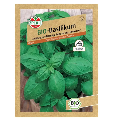 BIO bazylia 'Großer Grüner Genoveser' Nasiona PREMIUM Sperli