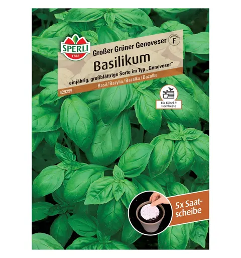 Bazylia 'Großer Grüner Genoveser' Nasiona PREMIUM Sperli