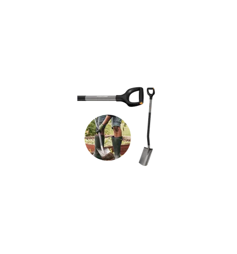 FISKARS Szpadel Ergonomic szary prosty 1067512